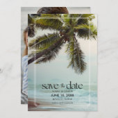 Tropische Hawaiiaanse bestemming strand bruiloft Save The Date (Voorkant / Achterkant)