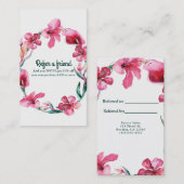 Tropische Hawaiiaanse bloemen Elegant Verwijs een  Aanbevelingskaartje (Voorkant / Achterkant)