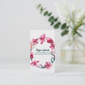Tropische Hawaiiaanse bloemen Elegant Verwijs een  Aanbevelingskaartje (Staand voorkant)