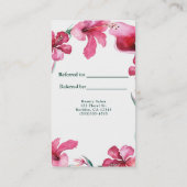 Tropische Hawaiiaanse bloemen Elegant Verwijs een  Aanbevelingskaartje (Achterkant)