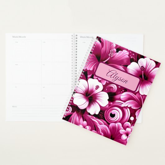 Tropische Hawaiiaanse bloemen Hibiscus gepersonali Planner (Display)