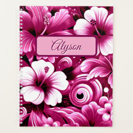 Tropische Hawaiiaanse bloemen Hibiscus gepersonali Planner