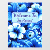 Tropische Hawaiiaanse bloemen Hibiscus gepersonali Raamsticker (Vel)
