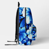 Tropische Hawaiiaanse bloemen Hibiscus kobalt blau Bedrukte Rugzak (Links)