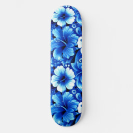 Tropische Hawaiiaanse bloemen Hibiscus kobalt blau Persoonlijk Skateboard