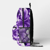 Tropische Hawaiiaanse bloemen Hibiscus Paarse Patr Bedrukte Rugzak