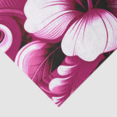 Tropische Hawaiiaanse bloemen Hibiscus roze decoup Tissuepapier (Detail)