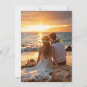 Tropische Hawaiiaanse bruiloft strand thema Kaart (Achterkant)