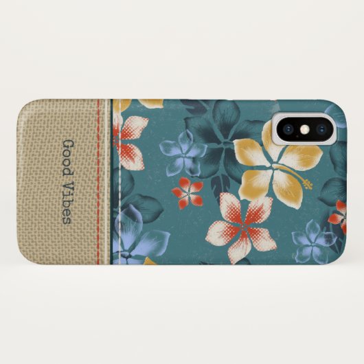 Tropische  Hawaiiaanse eilanden Surfer Case-Mate iPhone Case (Achterkant (horizontaal))