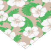 Tropische Hawaiiaanse Hibiscus Bloemen Khaki Beige Tafelkleed (Gekanteld)