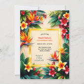 Tropische Hawaiiaanse Hibiscus Bloemen Verjaardags Kaart (Voorkant)