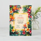 Tropische Hawaiiaanse Hibiscus Bloemen Verjaardags Kaart (Staand voorkant)