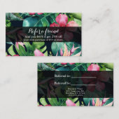 Tropische Hawaiiaanse Hibiscus Floral Verwijs een  Aanbevelingskaartje (Voorkant / Achterkant)