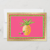 Tropische Hawaiiaanse Luau verjaardagsfeestje uitn Kaart (Achterkant)