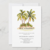 Tropische Hawaiiaanse Mele Kalikimaka kerstfeest Kaart (Voorkant)