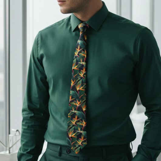 Tropische Hawaiiaanse paradijsvogel stropdassen