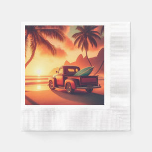 Tropische/Hawaiiaanse surf truck Servet