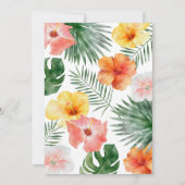 Tropische Hawaiiaanse verjaardagsfeest bedankkaart (Achterkant)