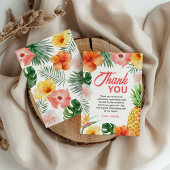 Tropische Hawaiiaanse verjaardagsfeest bedankkaart