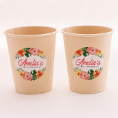 Tropische Hawaiiaanse verjaardagsfeest ronde Stick Sticker