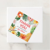 Tropische Hawaiiaanse verjaardagsfeestje cadeau la Bedankjes Labels (In situ)