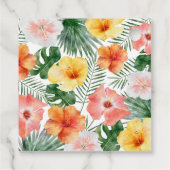 Tropische Hawaiiaanse verjaardagsfeestje cadeau la Bedankjes Labels (Achterkant)