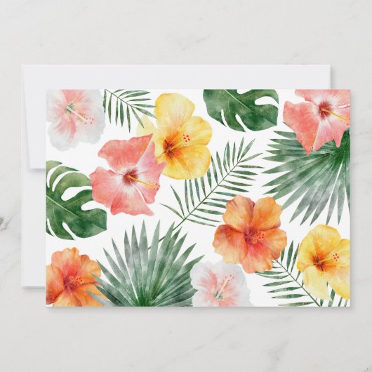 Tropische Hawaiiaanse verjaardagsfeestje foto uitn Kaart (Achterkant)