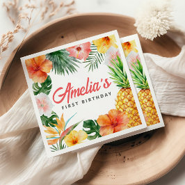Tropische Hawaiiaanse verjaardagsfeestje servetten