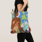 tropische Hawaiiaanse vrouw eiland thema Tote Bag (Dichtbij)