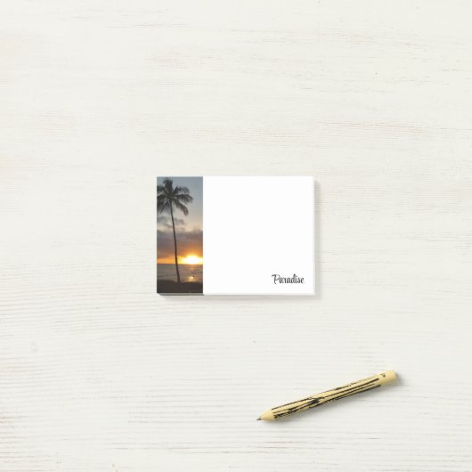 Tropische Hawaiiaanse zonsondergang Post-it® Notes (Op bureau)