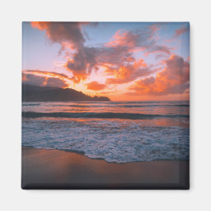 Tropische Hawaiian Beach Sunset Magneet