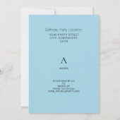 Tropische Hawaiian Floral Birthday Party Light Blu Kaart (Achterkant)