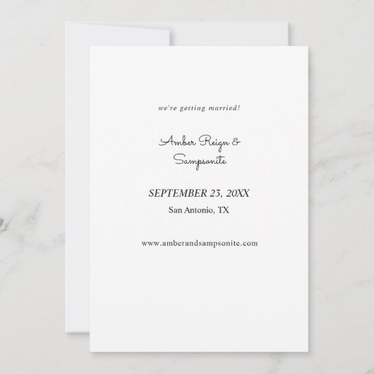 Tropische Hawaiian Floral & Coconut Save the Date (Achterkant)