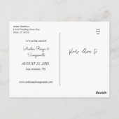Tropische Hawaiian Floral & Coconut Save the Date Briefkaart (Achterkant)