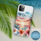 Tropische Hawaiian Floral Sunset Beach Scene Case-Mate iPhone Case