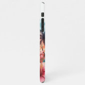 Tropische Hawaiian Floral Sunset Beach Scene iPhone Hoesje (Linkerkant)