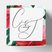 Tropische Hawaiian Flowers Elegant Wedding Bedankdoosjes (Bovenkant)