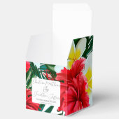 Tropische Hawaiian Flowers Elegant Wedding Bedankdoosjes (Geopend)