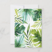 Tropische Hawaiian Flowers Elegant Wedding RSVP (Achterkant)