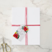 Tropische Hawaiian Flowers op Elegant White Cadeaulabel (Met Touw)