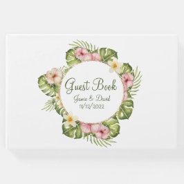 Tropische Hawaiian Flowers Weddenschap Gastenboek