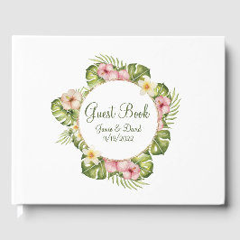 Tropische Hawaiian Flowers Weddenschap Gastenboek