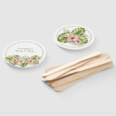 Tropische Hawaiian Flowers Weddenschap Handwaaier (Niet-gemonteerd)