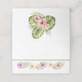 Tropische Hawaiian Flowers Weddenschap Plaatskaartje (Buitenkant ongevouwen)