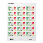 Tropische Hawaiian Hibiscus, Palms Etiket (Full Sheet)