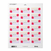 Tropische Hawaiian Hibiscus, Stripes Etiket (Full Sheet)