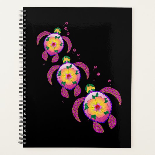 Tropische Hawaiian Honu Turtles Planner (Voorkant)