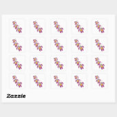 Tropische Hawaiian Honu Turtles Vierkante Sticker (Vel)