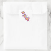 Tropische Hawaiian Honu Turtles Vierkante Sticker (Tas)