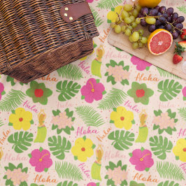 Tropische Hawaiian Hula Dancer Gezellige Kunst Fleece Deken